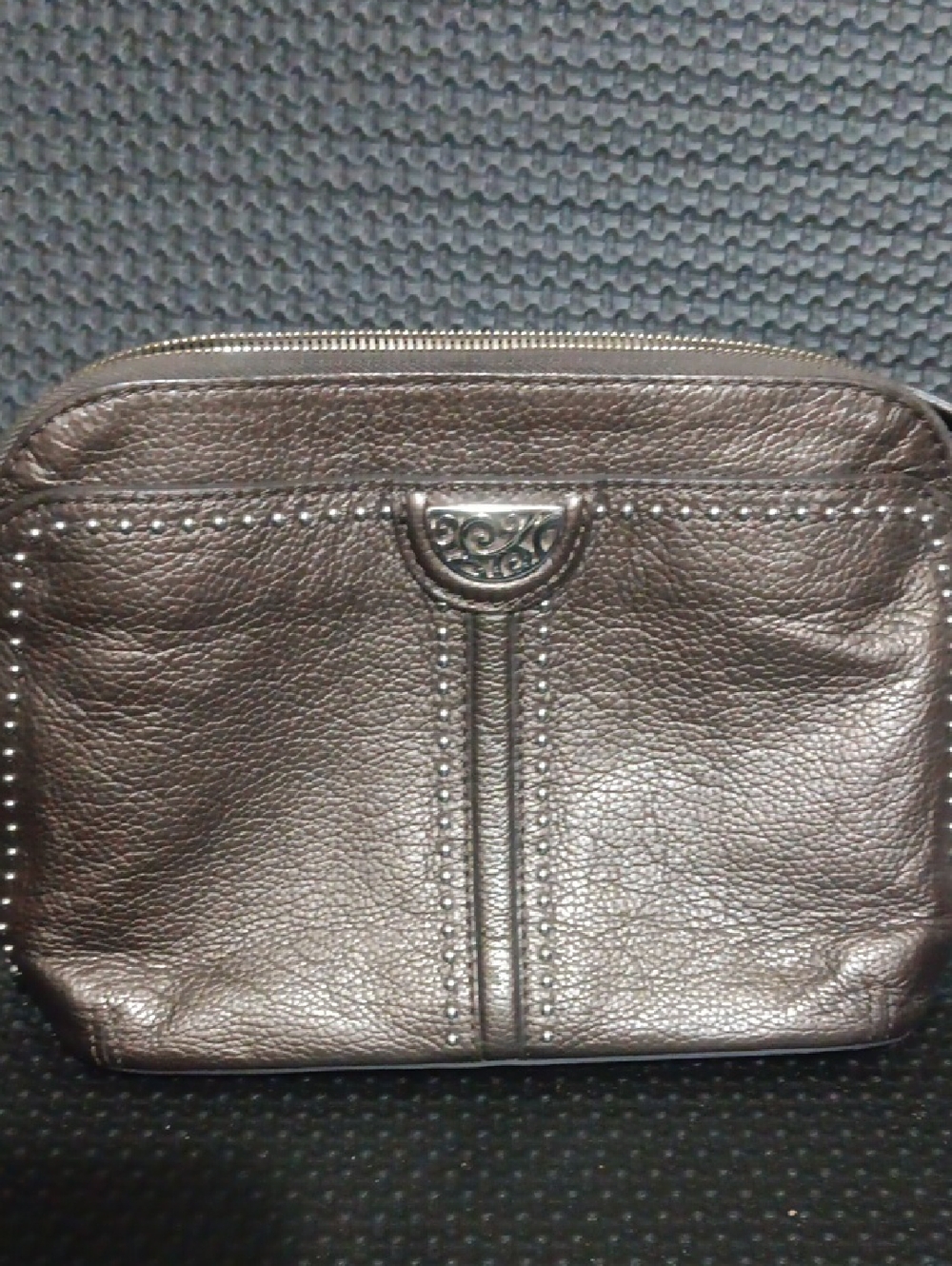 Brighton Metallic Brown Pebbled Crossbody Bag